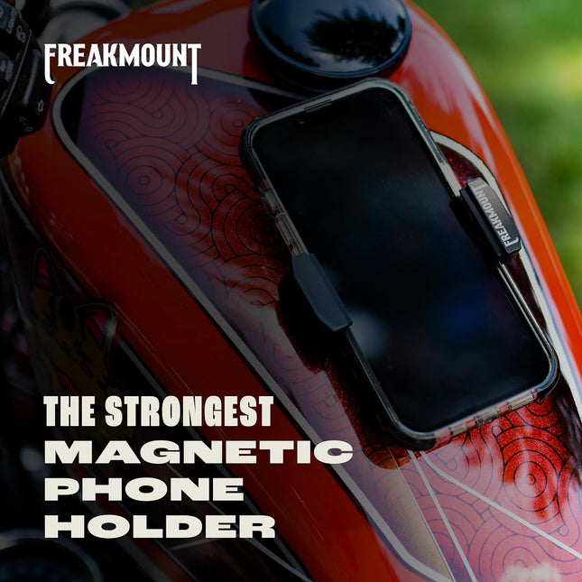 FREAKMOUNT Magnetic Motorcycle Phone Mount - Compatible with Harley Davidson - Premium Billet Aluminum Holder for Gas Ta