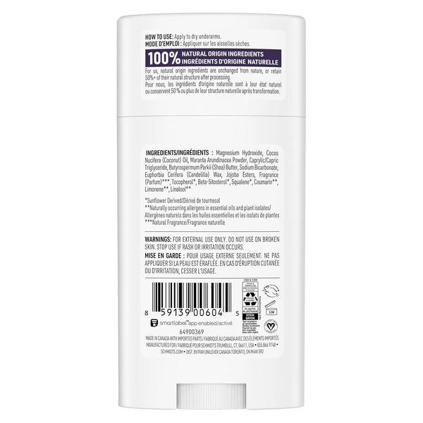 Schmidt's Aluminum-Free Deodorant Lavender & Sage Aluminum Free 2.65 oz 2.65 Ounce (Pack of 1)