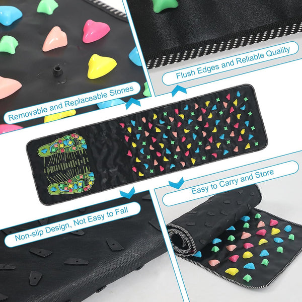 AQQHSAIN Foot Massage Mat Foot Acupressure Mat Acupressure Foot Pad for Relax Body Reflexology Walk Stone Foot Massage Mat for Long Sitting