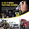 Upgraded Buzzer Automotive Test Light, DC 3-72V Heavy Duty Digital LED Circuit Tester with Voltmeter & Dual Color Polarity Indicate Light,