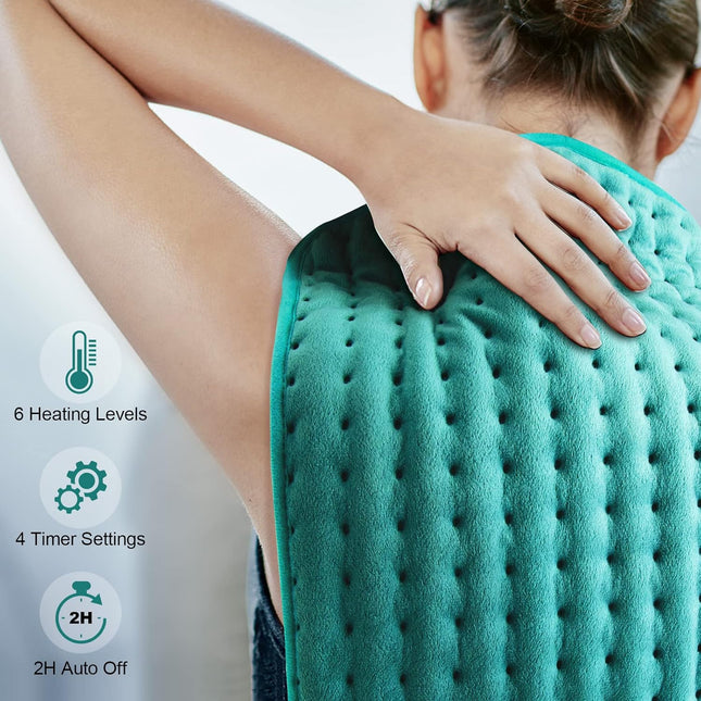 Electric Heating Pads for Back Neck Shoulder Pain Relief, Gifts for Women, Men, 