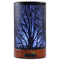 EQUSUPRO Essential Oil Diffuser 150ml Black Metal Aromatherapy Oil Diffuser Ultrasonic Cool Mist Diffuser with Auto Shut-Off Protection,7 Colors