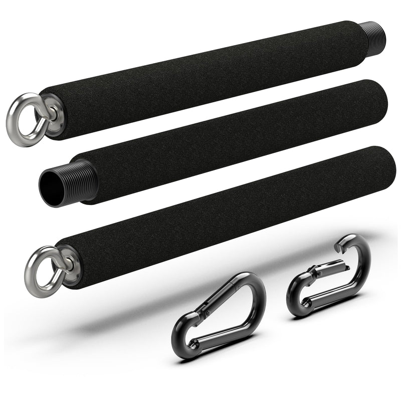 Steel Resistance Bar - Portable Dual Cable Machine Bar - Adjustable 38" to 26