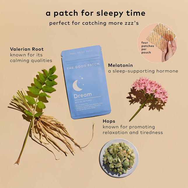 The Good Patch Plant Powered Sleep Support - Sustained Release Dream Patch with 