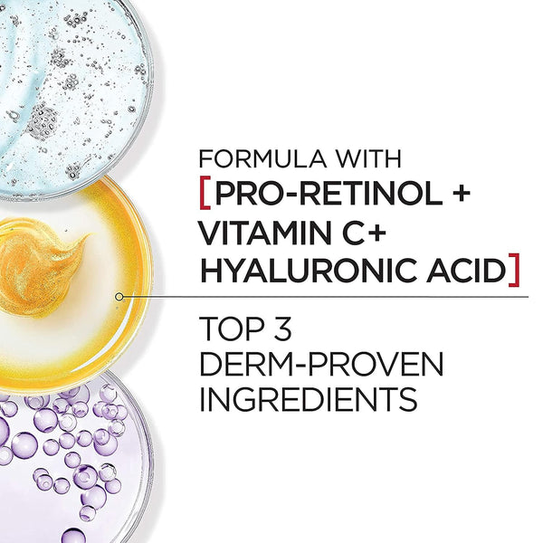 L'Oreal Paris Revitalift Triple Power Anti-Aging Eye Cream Treatment, with Pro Retinol, Hyaluronic Acid & Vitamin C to Reduce Wrinkles, De-Puff