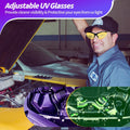 Air Conditioner UV Dye Leak Detector, Pro Auto Oil AC UV Dye Leak Test Detection Tool Kit 68 LED A/C UV Flashlight Detector with Protective Glasses