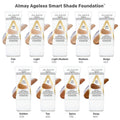 Almay Anti-Aging Foundation, Smart Shade Face Makeup with Hyaluronic Acid, Niacinamide, Vitamin C & E, Hypoallergenic-Fragrance Free, 200 Light