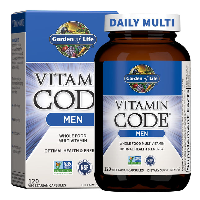 Garden of Life Vitamin Code Whole Food Multivitamin for Men, Fruit & Veggie Blen
