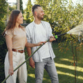 WORKPRO 5/8 in X 10 FT Garden Hose, Heavy Duty, Flexible, Lightweight Water Hose with Bi-Material 360° Rotation Handle, 3/4" GHT Solid Brass