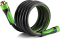 WORKPRO 5/8 in X 10 FT Garden Hose, Heavy Duty, Flexible, Lightweight Water Hose with Bi-Material 360° Rotation Handle, 3/4" GHT Solid Brass
