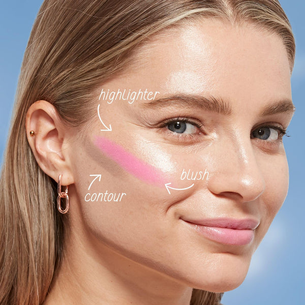 CoverGirl Trublend Skin Enhancer Blush Balm Stick, 220 Nude Flush, Vegan Formula, Easy to Use, Glides on Effortlessly, Non-Greasy, Doesn't Crease,