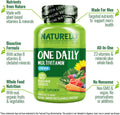 NATURELO Mens Multivitamins - One Daily Multivitamin for Men with Vitamins, Minerals & Organic Whole Foods, Boost Energy & Health, Non-Gmo, 120
