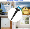 6 Pack 12 Inch T-Strap Shed Hinge Heavy Duty Black T Hinge Door Barn Gates Hinges Fence Garden Shed Door Hinges Wrougt Rustic Hardware Iron