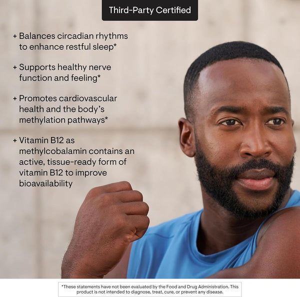 THORNE Vitamin B12 - as Methylcobalamin - Supports Heart & Nerve Health, Blood Cell Function, Healthy Sleep & Methylation* - Gluten, Dairy &