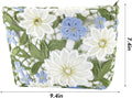 URSKYTOUS Flower Makeup Bags Travel Large Floral Cosmetic Bag for Women Cute Makeup Pouch Zippered Portable Toiletry Bag Lace Trendy Aesthetic