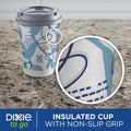 Dixie to Go Medium Paper Coffee Cups with Lids, 12 Oz, 14 Count, Disposable Cups for On-The-Go Hot Beverages