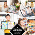 Dunwell Photo Album 8x10 (Black) with Black Mounting Paper, 8 x 10 Photo & Art Portfolio Presentation Book, 24 Clear Sleeves, Each Shows 48 Pages,