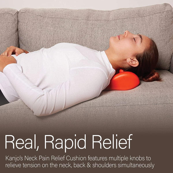 Kanjo Acupressure Neck Pain Relief Cushion | Cervical Traction Device & Acupressure Cushion for Muscle Tension & Relaxation | Helps Relieve Neck &