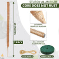 EcoNour 2 Pack Moss Poles for Plants – 28" Monstera Plant Support Stakes, Coir Plant Sticks for Indoor Climbing Plants, Pothos, Philodendron &