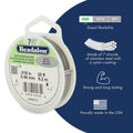 Beadalon 7 Strand Stainless Steel Bead Stringing Wire, 0.018 in / 0.46 mm, Satin Gold, 100 ft / 31 m Satin Gold .018 in / 0.46 mm , 100 ft / 31 m