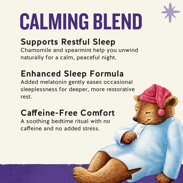 Celestial Seasonings Sleepytime Wellness Tea plus Melatonin, Caffeine Free, 18 Tea Bags Box