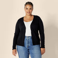 Amazon Essentials Women's Lightweight Cardigan Sweater Regular Large Black