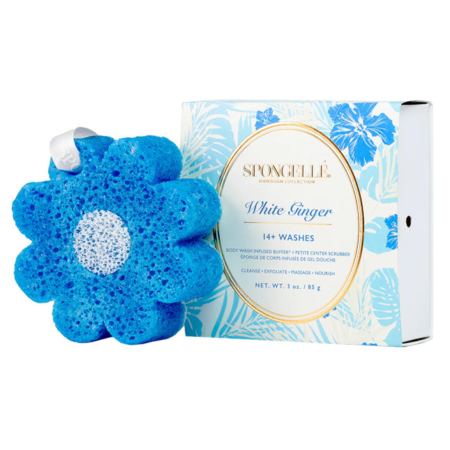 SpongellÃÂ© White Ginger Hawaiian Buffer | Body Wash Infused Sponge with Awapuh