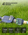 RAINPOINT Water Flow Meter with Brass Inlet & Outlet, 180° Screen-Flip Water Meter, Measure Gallon/Liter Consumption for RV Filling, Garden