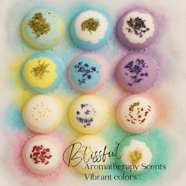 Evolutionusa Inspire Bath Bombs for Women, 12 Gorgerous Flower Bath Bombs Topped with Dried Flowers, Luxurious Mother'S Day Gift Set, Brithday