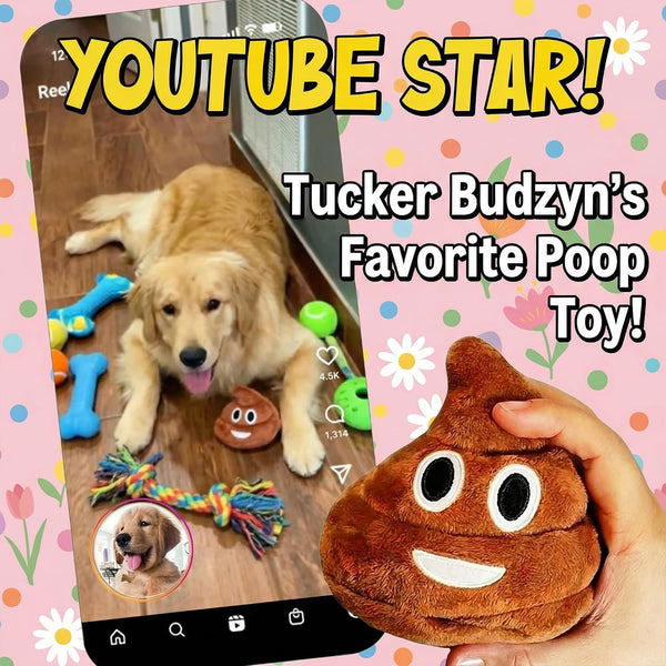 Funny Plush Poop Toy with 7 Fart Sounds - Hilarious Farting Poop Stuffy for Kids & Teens - Great As A Dog Toy with Soft Squishy Build - Fun Gag