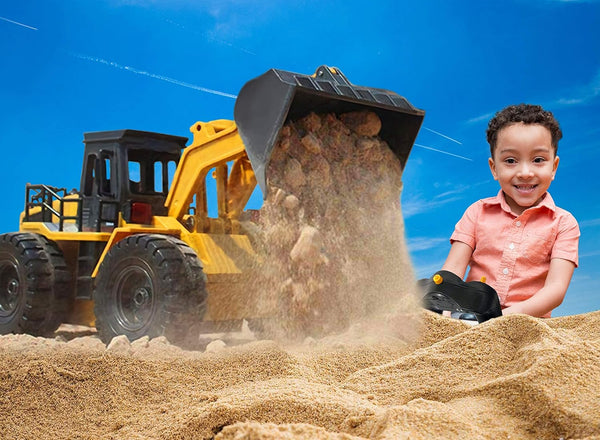 Top Race 6 Channel Full Functional Front Loader RC Remote Control Construction Toy Tractor Lights & Sounds 2.4Ghz Remote Control Tractor Toys
