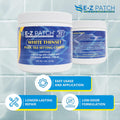 3 Pool Tile Thinset Cement for Repairs - Color Adjustable Pool Tile Adhesive (1 lb)