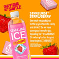 Sparkling Ice STARBURST Strawberry, Zero Sugar Flavored Sparkling Water, with Vitamins and Antioxidants, Low Calorie Beverage, 17 fl oz Bottles
