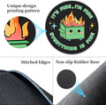 Hancynir 2Pcs Funny Mouse Pad, Dumpster on Fire Round Mousepad for Desk 00-2 Dumpsters Blue & Green