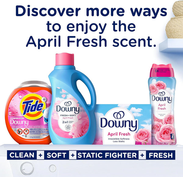 Downy Fabric Softener Liquid, April Fresh Scent, 140 Fl Oz, 190 Loads, HE Compatible, Downy Fabric Softener, Liquid Fabric Softener, Laundry