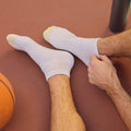 GOLDTOE Men's 656P Cotton Ankle Athletic Socks, Multipairs 6 Black (6-pairs) Large