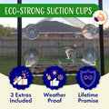 Window Bird Feeder with Strong Suction Cups, Clear Window Feeders for Outside - Transparent Bird House, Balcony Glass Mount, Acrylic Cat, Kids &