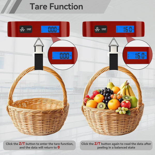 Luggage Scale, Dr.Meter Luggage Weight Scale Backlight LCD Display PS02 110Lb/50Kg Electronic Balance Digital Postal Travel Accessories with