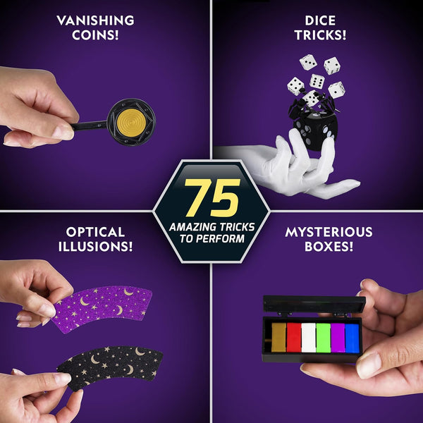 National Geographic Mega Magic Kit with 75+ Tricks for Kids Ages 8-12 | Perform Classic Illusions, Performance Props, STEM Learning, Video