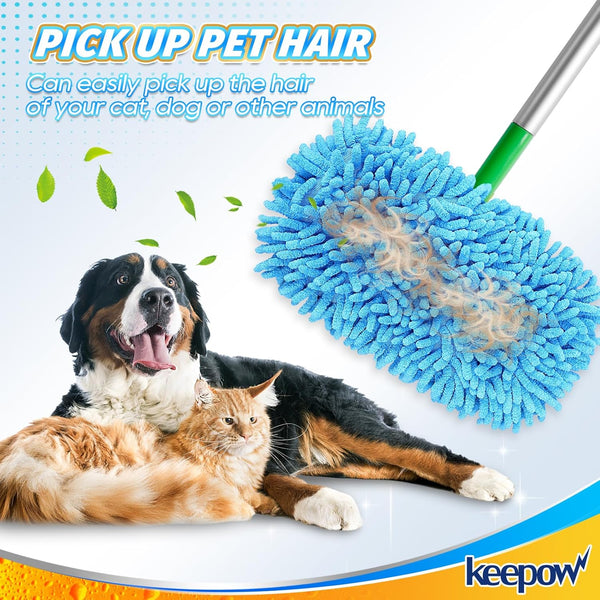 KEEPOW Reusable Mop Pads Compatible with Swiffer Sweeper Mop â Microfiber Wet & Dry Mopping Cloths for All Floors, Washable Compatible with
