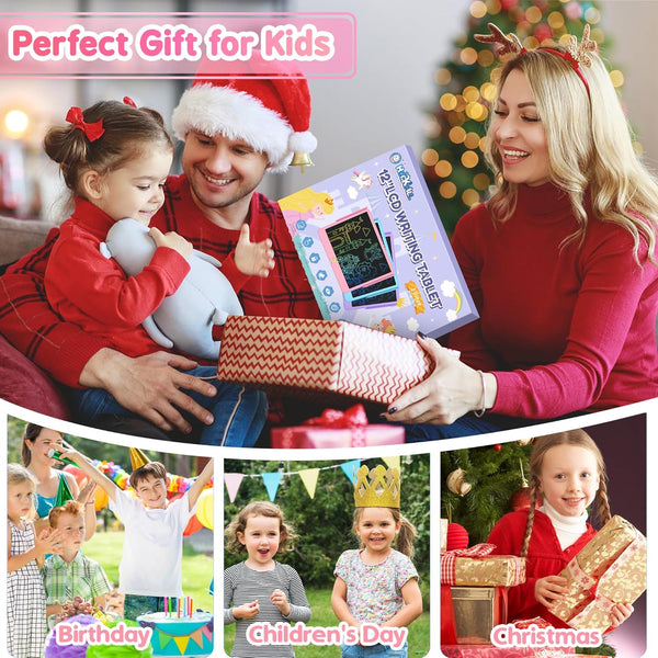 LCD Writing Tablet for Kids 12 Inch, Toys for Boys Girls Drawing Pad for 3 4 5 6 7 Year Old Kids Toys, Toddler Erasable Doodle Board Travel