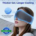 Cooling Gel Eye Mask Sleep: FSA -HSA Eligible, Cold Compress for Puffy Eyes & Migraine Relief - Reusable Gel Weighted Sleeping Mask for Dark