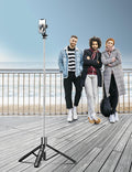 71" Phone Tripod & Selfie Stick, All in One Extendable Cell Phone Tripod with Wireless Remote, Tripods Stand for iPhone & Travel Selfie Stick 360°