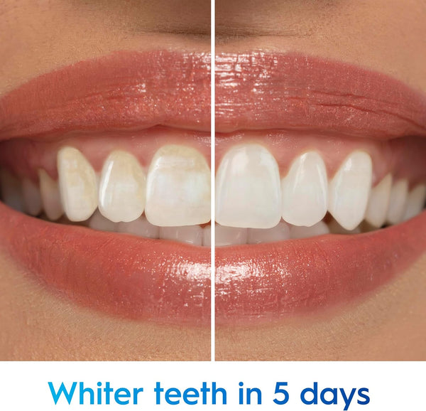 Crest 3D White Advanced, Teeth Whitening Toothpaste for Adults, 3.7 oz, 4 Pack, Cavity Protection Fluoride Toothpaste, Strengthens Enamel, Travel