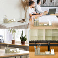 SUPEASY Pen Holder for Desk, 6 Piece Mesh Desk Organizer Set, Desk Accessories for Office Organization with Mail Organizer, Letter Phone Holder,