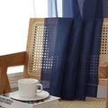 Aiyufeng Sheer Navy Blue Curtains 84 inch Length 2 Panels Set, Airy Soft-Touching Rod Pocket Voile Drapes for Living Room/Bedroom, Each 40W x 84L