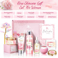 Gifts for Women, Happy Birthday Gifts for Women, Mothers Bath and Body Gift for Woman with Unique Rose Self Care Gift, Home Spa Gift Basket for