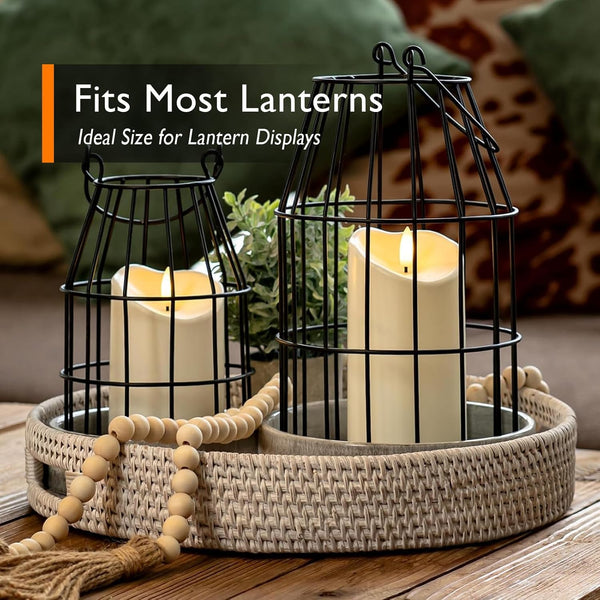Homemory 6"x3" Outdoor Waterproof Flameless Candles, LED Candles, Battery Operated Candles with Remote and Timers, Electric Fake Plastic Pillar