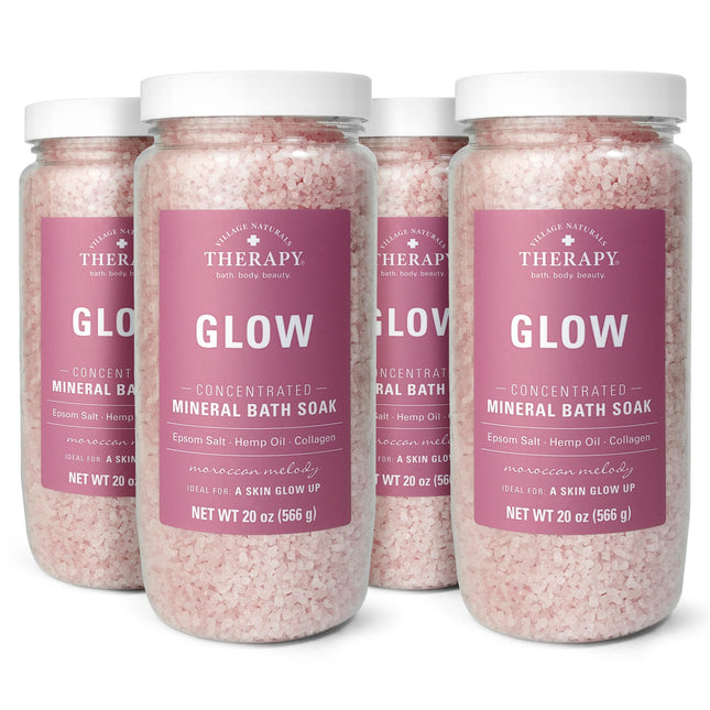 Village Naturals Therapy Glow Concentrated Mineral Bath Soak, Moroccan Melody Sc