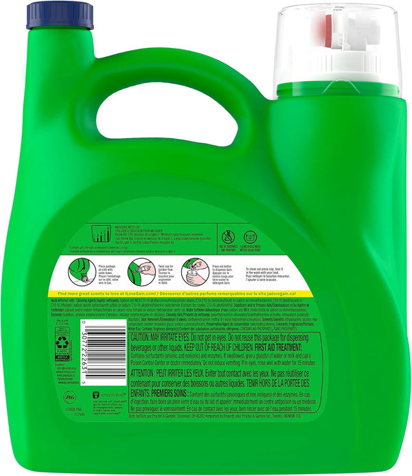 Gain Liquid Laundry Detergent, With Odor Defense, Island Fresh Scent, Laundry Soap For HE Washing Machines, 132 fl oz, 100 Loads (Packaging May Vary)